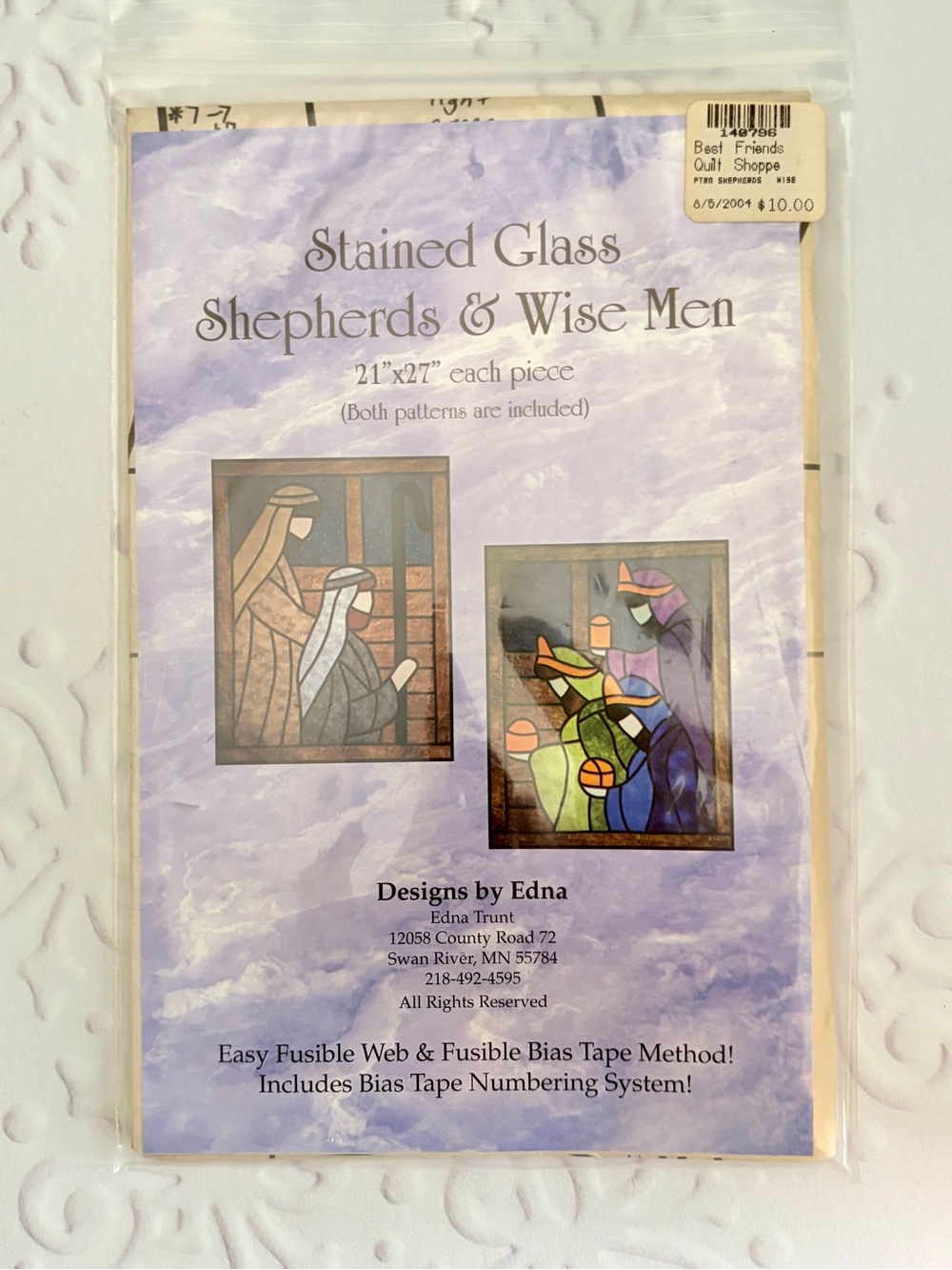Christmas Quilt Pattern Lot | Santa Nativity Stained Glass (Vintage Classic) - Picture 6 of 13